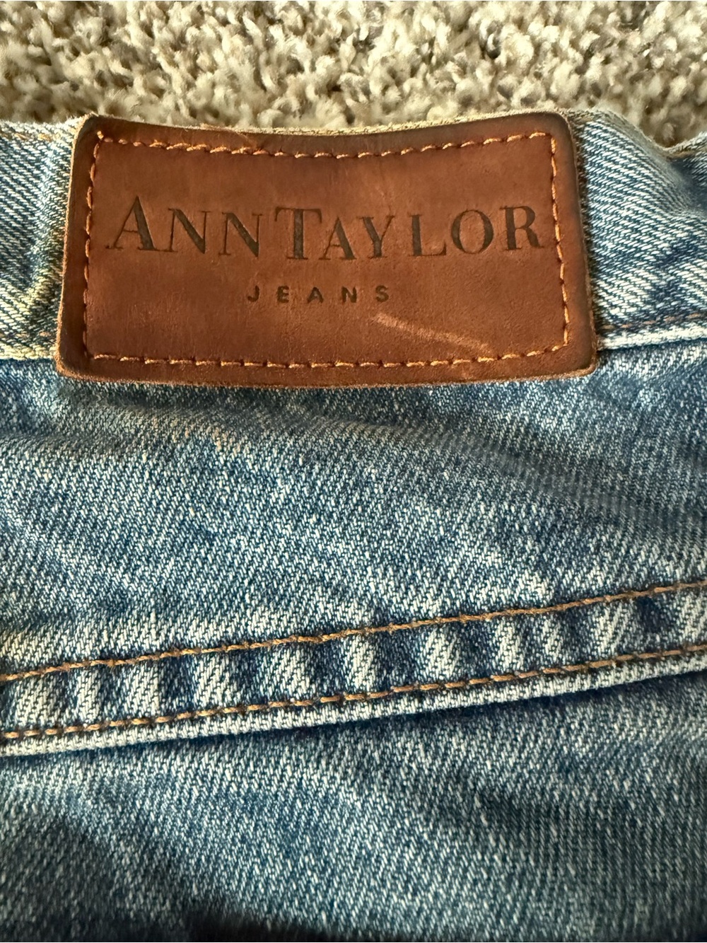 Ann Taylor Light Blue Denim Jeans with Contrast Stitching - Picture 3 of 4